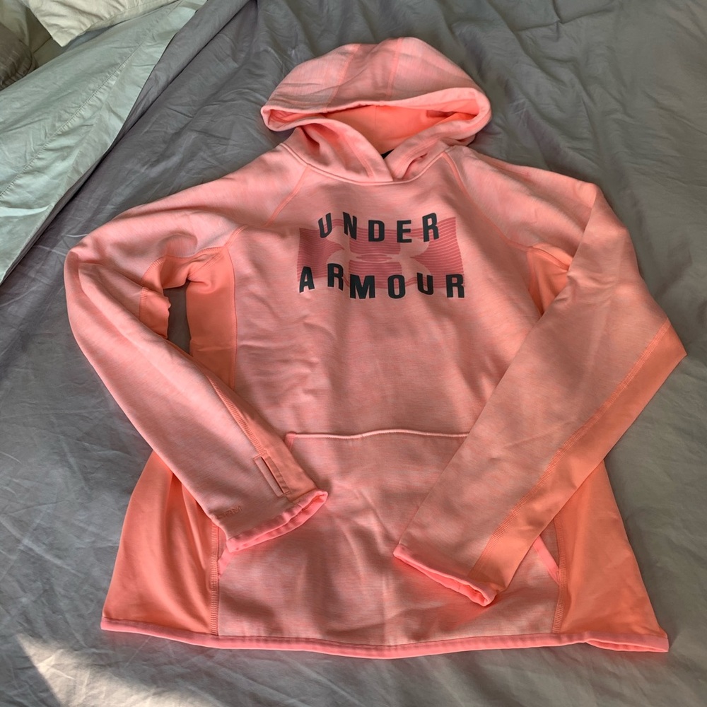 Coral size small Under Armour hoodie